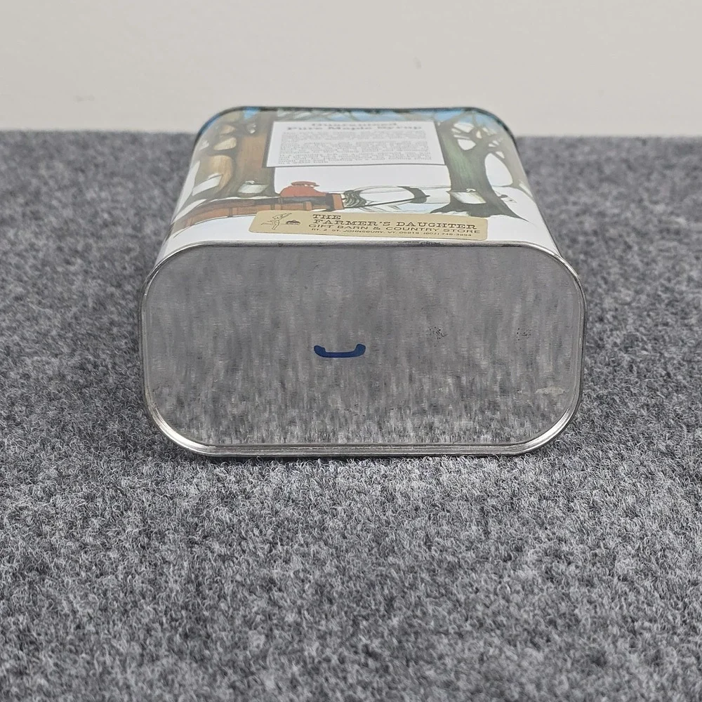 Vintage Vermont Maple Syrup Tin 32 Oz Quart Advertising Can Farm‎ Scene